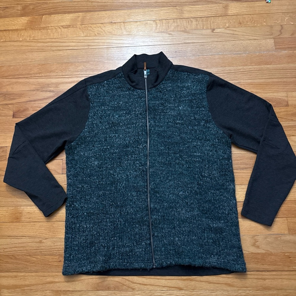Robert Graham Alpaca Wool Full Zip Sweater Jacket Mens XLComfortable B02